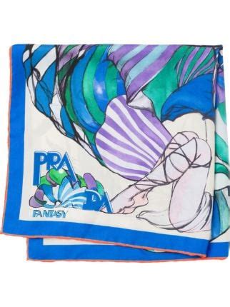 foulard grandi prada|Prada Fantasy 55 Silk Foulard .